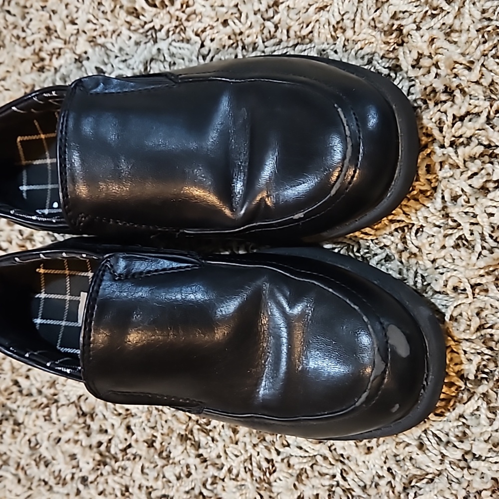 Steve Madden Black Dress Shoes little boy 1.5